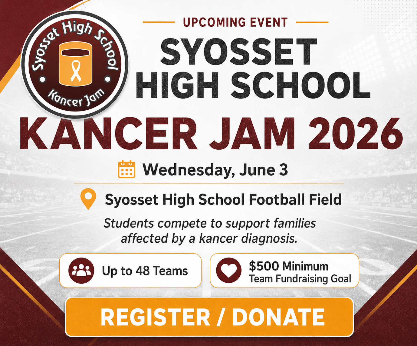 Syosset HS Kancer Jam - Mobile Banner